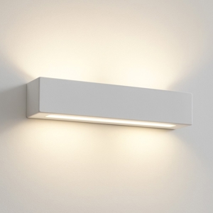 Applique di gesso ceramico bianco led 18w 3000k rettangolare