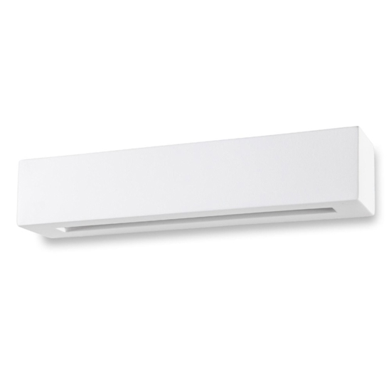 Applique di gesso ceramico bianco led 18w 3000k rettangolare