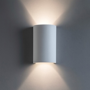 Flash ap1 round ideal lux applique in gesso tonda bianca