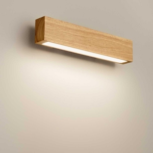 Ideal lux craft applique led 13w in legno naturale 3000k monoemissione