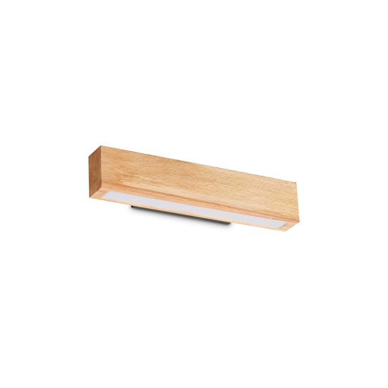 Ideal lux craft applique led 13w in legno naturale 3000k monoemissione