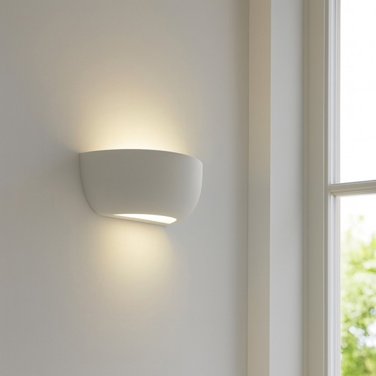Isyluce applique in gesso bianco 2 verniciabile