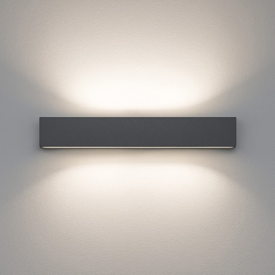 Applique led 28w 2700k bi emissione cemento box w2 linea light