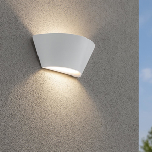 Applique da esterno curva bianca led 6w 4000k biemissione ip65