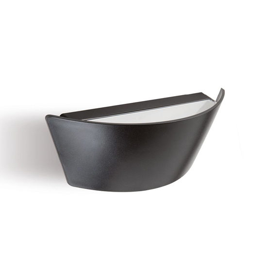 Applique nera da esterno moderna led biemissione 6w 4000k