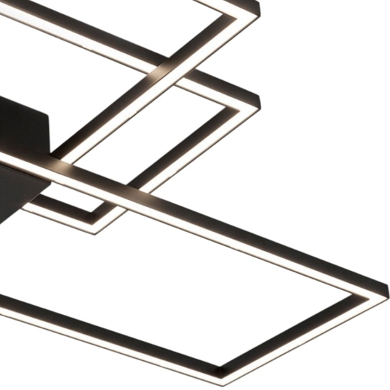 Plafoniera da cucina nera led 3000k dimmerabile