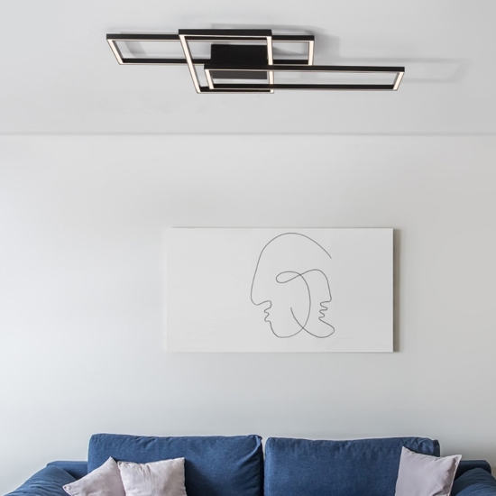 Plafoniera da cucina nera led 3000k dimmerabile