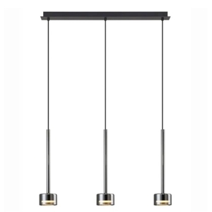 Lampadario per sala da pranzo vetri fume moderno