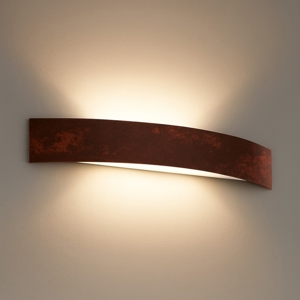 Applique curve led 15w 3000k marrone scuro moderna linea light