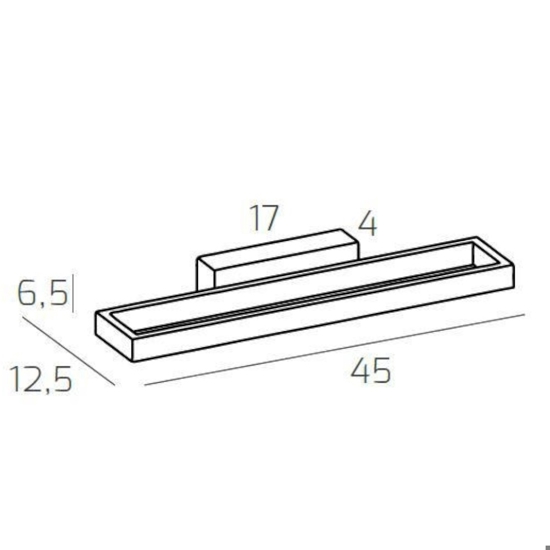 Toplight applique led 3000k 4000k nero