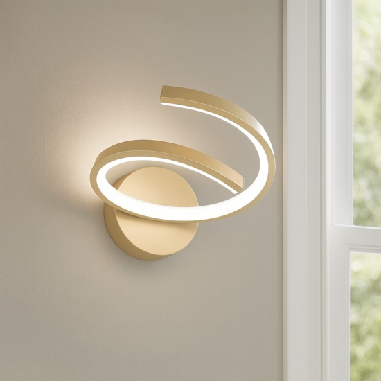 Top light tornado applique led 12w 3000-4000k moderna oro