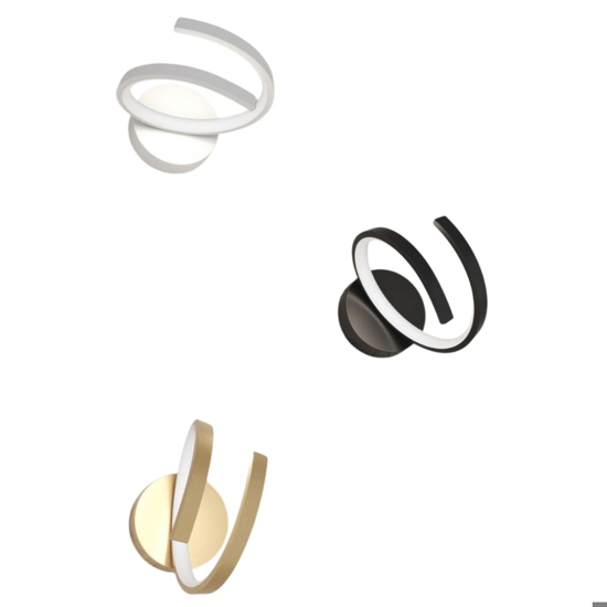 Top light tornado applique led 12w 3000-4000k moderna oro