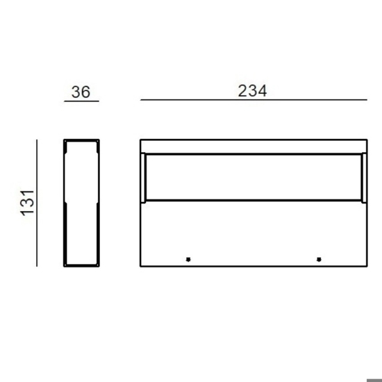 Regolo linea light applique led 24w 3000k alluminio anodizzato