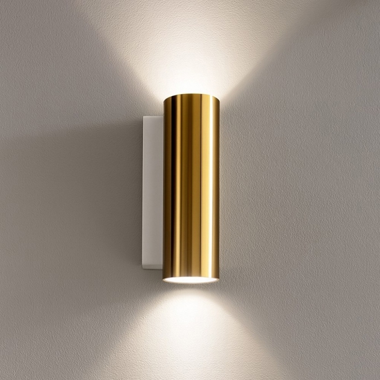 Birba linea light applique biemissione metallo oro gu10