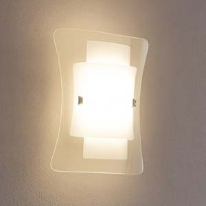 Triplo ap1 applique lampada da parete triplo vetro bianco ideal lux