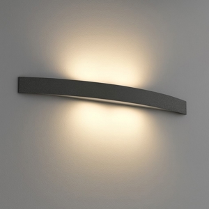 Applique led 35w 3000k curve grigio scuro cemento linea light