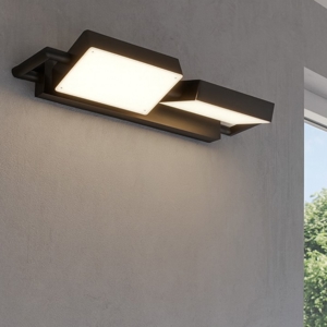 Applique toplight 2 luci orientabili nera led 38w 3000k 4000k