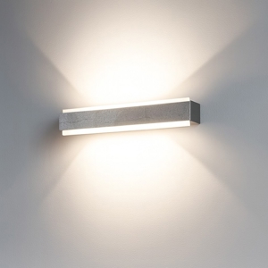Applique da parete foglia argento rettangolare led 18w top light bios