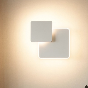 Pouche ap square ideal lux applique led 14w 3000k bianco