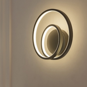 Ideal lux oz ap dali applique led 3000k dimmerabile nera design moderno
