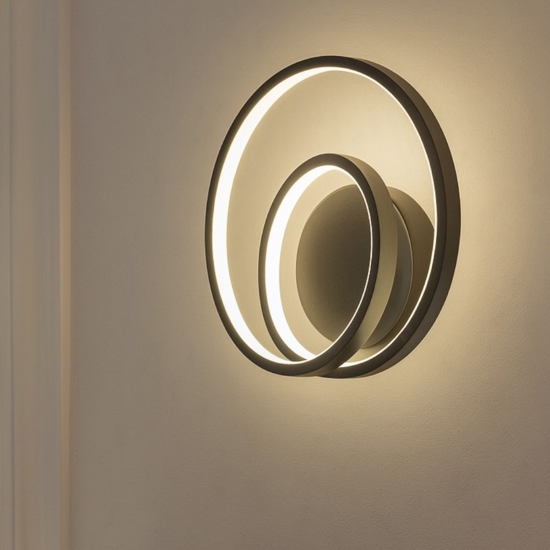 Ideal lux oz ap dali applique led 3000k dimmerabile nera design moderno