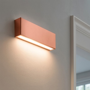 Applique box w1 rame mono emissione led 14w 2700k linea light