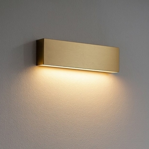 Applique box w1 ottone led 14w 3000k mono emissione linea light