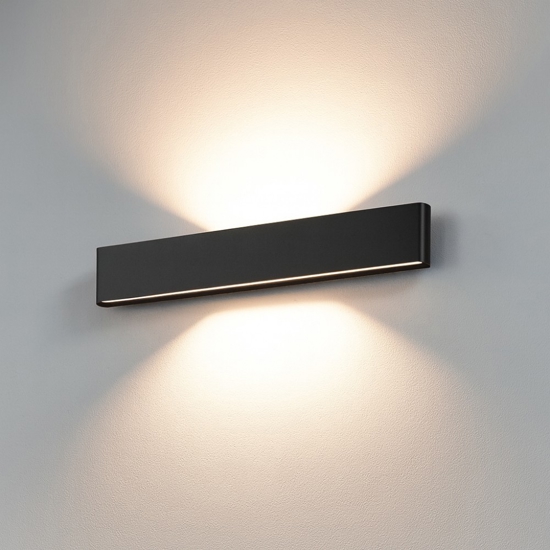 Linea light satori applique led 3000k moderna nera 58cm