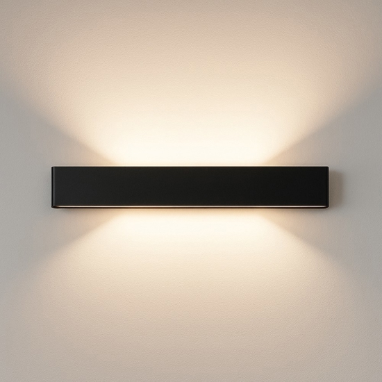 Linea light satori applique led 3000k moderna nera 58cm