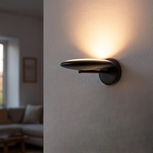 Linea light vivaldi applique led 3000k nera moderna