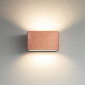Applique led 10w 3000k rame bi emissione box w2 linea light