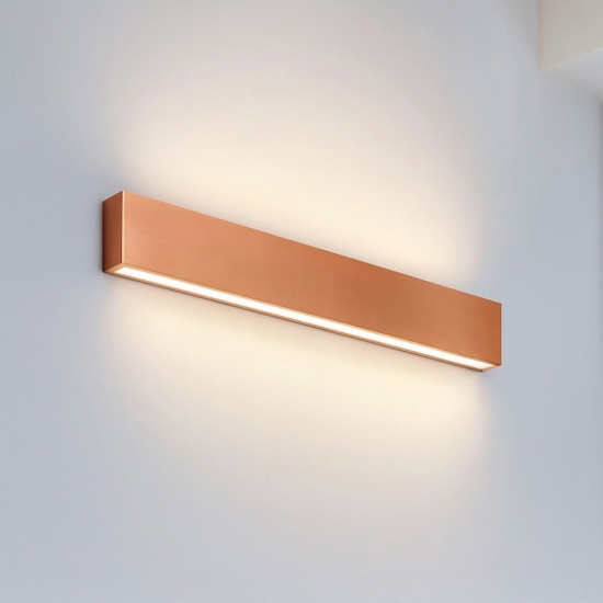 Applique led 28w 2700k bi emissione rame box w2 linea light