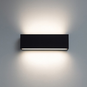 Applique led 19w 4000k bi emissione nero box w2 linea light