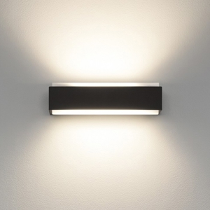 Applique led nera bios dm rettangolare top light