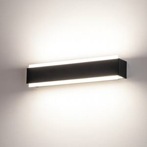 Top light applique nera da parete led 18w 3000k 4000k bios