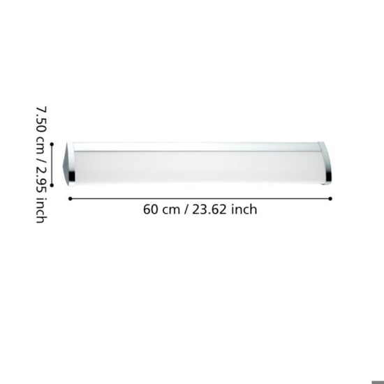 Gita eglo plafoniera da bagno cromo led 16w 4000k ip44