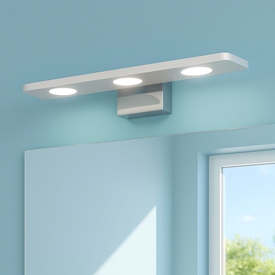 Cabus eglo applique da bagno per specchio moderno 3 luci led 3000k ip44