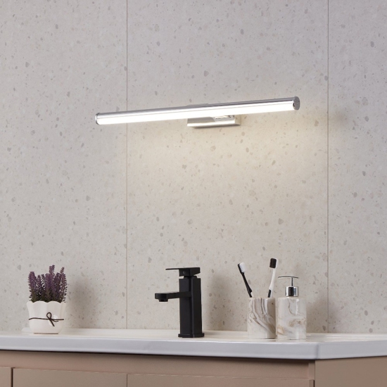 Vadumi eglo applique da bagno cromo per specchio moderno led 4000k ip44