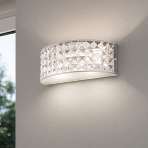 Roma ap2 applique curva cristallo trasparente ideal lux