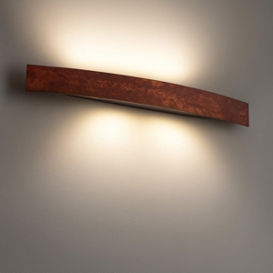 Applique led 30w 3000k curve marrone scuro moderna linea light