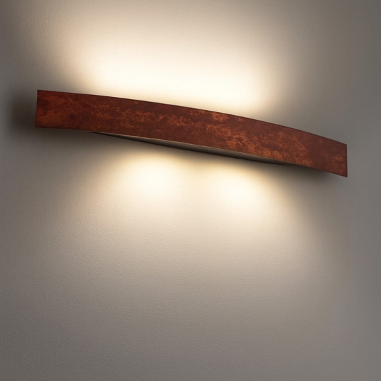 Applique led 30w 3000k curve marrone scuro moderna linea light