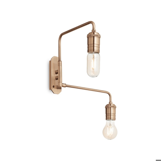 Triumph ap2 ideal lux applique due luci ottone anticato orientabile