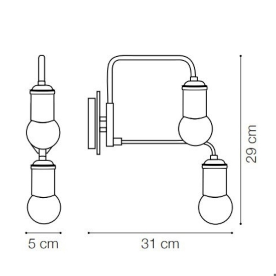 Triumph ap2 ideal lux applique due luci ottone anticato orientabile Triumph ap2 ideal lux applique due luci ottone anticato orientabile