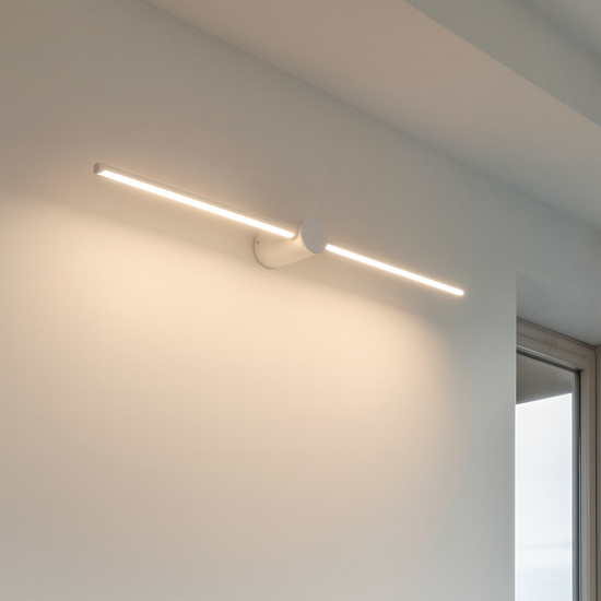 Filo ap d075 ideal lux applique da bagno 12,5w 3000k minimalista bianca