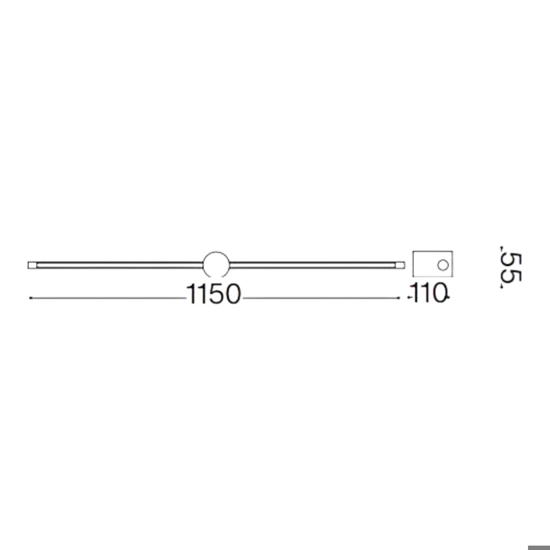 Ideal lux filo ap d115 applique led 16w 3000k nero