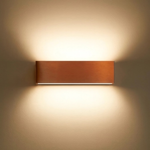 Applique led 19w 2700k bi emissione rame box w2 linea light