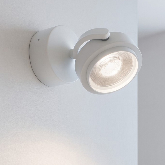 Applique con spot led 11w linea light eta bianco orientabile