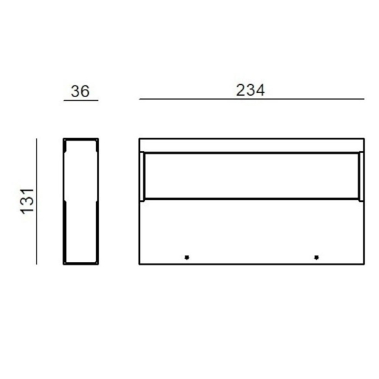 Applique regolo v2 bianco led 19w 3000k mono emissione linea light