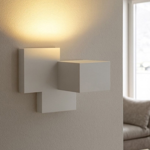 Side sforzin applique di gesso bianco pitturabile design moderno