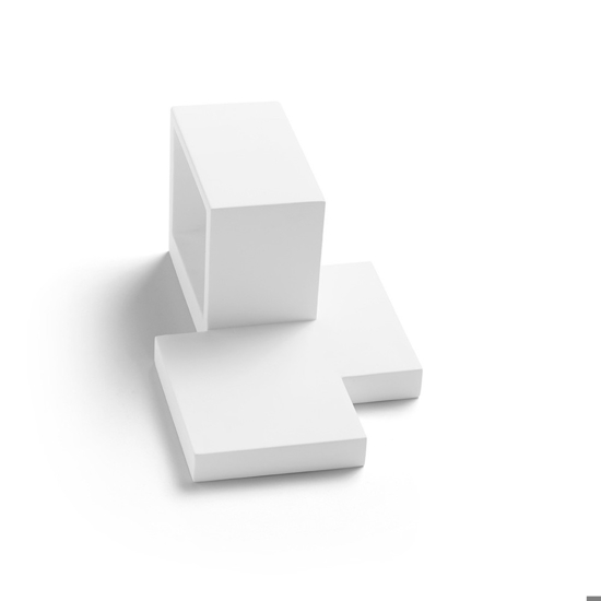 Side sforzin applique di gesso bianco pitturabile design moderno